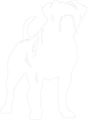 Obraz premium American Bulldog outline