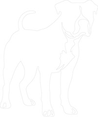 American Pit Bull Terrier outline