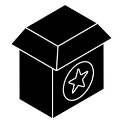 Editable design icon of parcel 