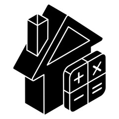 An icon design of property calculation 