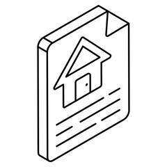 A unique design icon of property paper