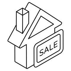 Premium download icon of sale board