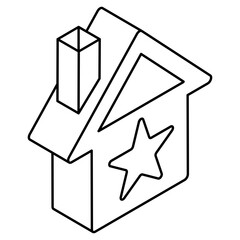 Modern design icon of favorite home