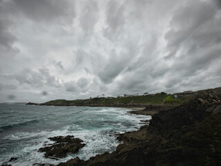 Plage du Petit Minou un jour noir