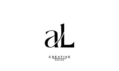 AL, LA, A, L, Abstract Letters Logo Monogram