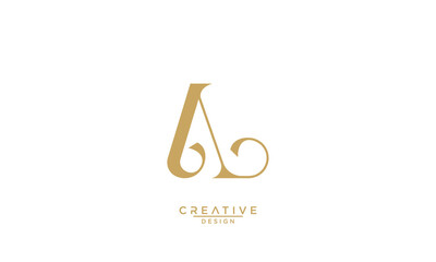 AL, LA, A, L, Abstract Letters Logo Monogram