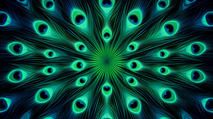 Obraz premium Peacock Pattern Background, Texture, Wallpaper, Background, Cell Phone Cover and Screen, Smartphone, Computer, Laptop, 16:9 Format - PNG
