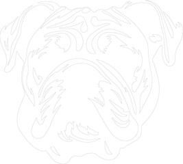Fototapeta premium Bulldog outline
