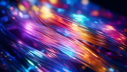 transferring information Glowing data cables background