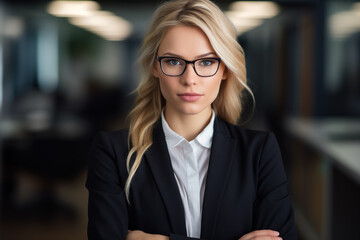 Portrait of a blonde businesswoman