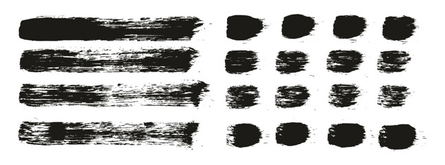 Hand Drawn Round Brush Regular Straight Lines Mix Artist Brush High Detail Abstract Vector Background Mix Set 