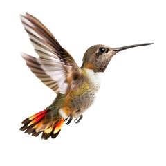 Fototapeta premium Broad Billed Hummingbird on transparent background