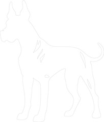 Obraz premium Great Dane outline