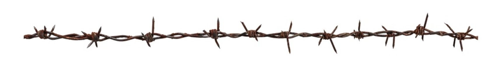 barbed wire isolated on transparent
