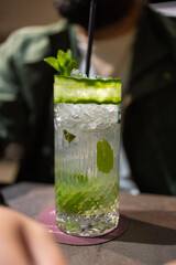 mojito cocktail with lime