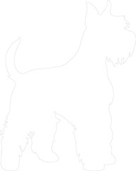 Obraz premium Kerry Blue Terrier outline