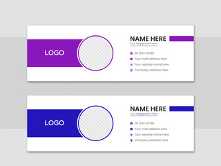 Creative Professional Email Signature Design Vector EPS