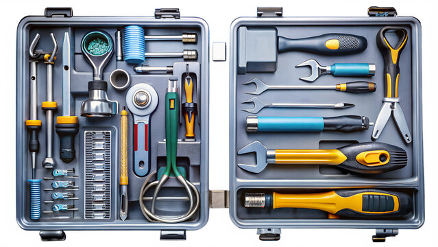 organized toolkit containing various tools neatly arranged in their respective compartments