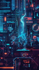 Fototapeta premium A Illustration of a futuristic Infographic