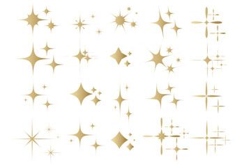 Star sparkle icon. Futuristic shapes. Christmas stars icons. Flashes from fireworks