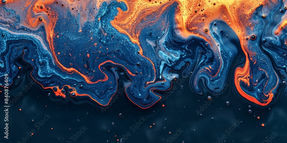 Poster Abstract fluid art with vibrant colors and dynamic swirling patterns, showcasing a modern and creative design with stunning visual impact, Gernerative AI