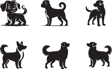 Dog Vector Silhouette Illustration EPS
