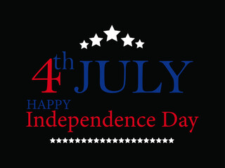 4th of July happy independence day. Independence Day vector T-shirt design 