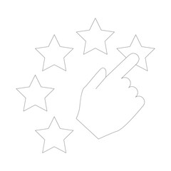 Evaluation concept with icon. Criteria, Assessment, Performance, Feedback, Quality, Analysis, Improvement, Result. Web vector infographic in minimal outline style. Vector Simple icon. Eps 10. 