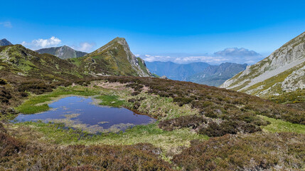 Sierra del Robezu between Somiedo Natural Park and Babia y Luna Natural Park, Spain