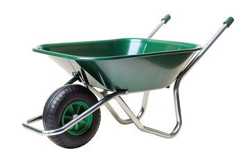 Wheelbarrow isolated on white background. Gardening tool ai generated 