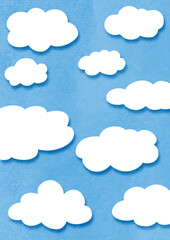 Sky in watercolor background vector