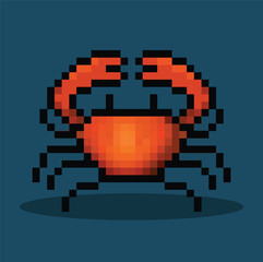 Obraz premium crab in 8 bit pixel art