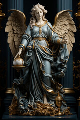 Dans les rues de Rome, une statue médiévale de marbre raconte les histoires anciennes et sacrées de la cathédrale, témoignant de son héritage religieux.