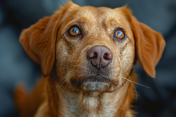 A dog eagerly awaiting a ball to be thrown. Concept of anticipation and play. Generative Ai.