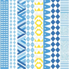 Obraz premium set of seamless geometric patterns