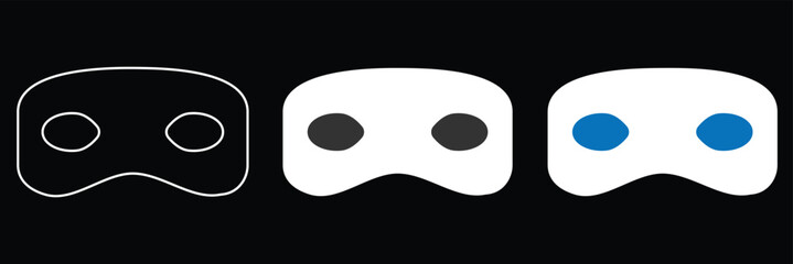 Superhero mask. Isolated on black background.