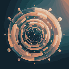 Modern Abstract Wall Art, Futuristic Geometric Print, Digital Artwork Home Decor, Unique Minimalist Design, Contemporary Art Piece
