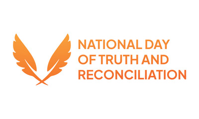 Every Child Matters Logo. National Day of Truth and Reconciliation. Orange Shirt Day of Canada. September 30. Vector Illustration Icon.