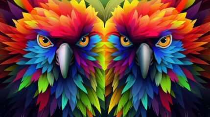 Fototapeta premium Parrot Pattern Background, Texture, Wallpaper, Background, Cell Phone Cover and Screen, Smartphone, Computer, Laptop, 16:9 Format - PNG