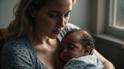 World Breastfeeding Day Celebration: Mother and Child in Serene Embrace