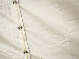 White tarp, waterproof tarpaulin detail