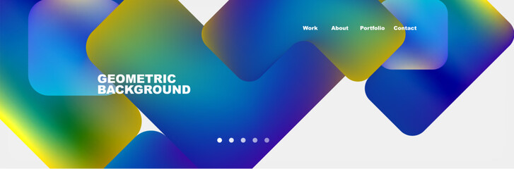 Arrows and squares with bright colors and round angles. Vector Illustration For Wallpaper, Banner, Background, Card, Book Illustration, landing page