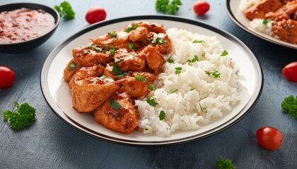 Marry Me Chicken. Creamy Garlic Sun Dried Tomato Chicken with rice. Healthy food
