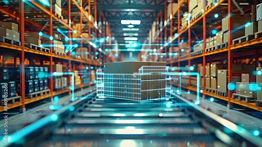 Poster smart warehouse management system using augmented reality technology to identify package picking and