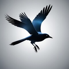 Obraz premium black bird fly in the sky