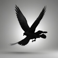 Obraz premium black bird fly in the sky