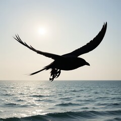 eagle in the sea