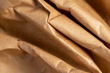 close-up of crumpled cooking paper