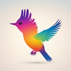 Fototapeta premium black bird fly in the sky