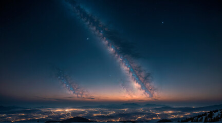 Fototapeta premium Beautiful night landscape